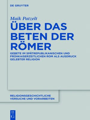 cover image of Über das Beten der Römer